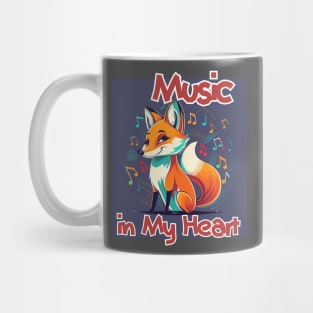 Smiling Musical Fox Mug